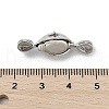 Brass Micro Pave Cubic Zirconia & Optimized Lapis Box Clasps KK-P291-47P-3