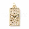 Brass Micro Pave Colorful Cubic Zirconia Pendants KK-E068-VF026-2