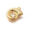 Brass Pave Clear Cubic Zirconia Charms KK-C096-14C-G-2