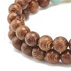 Wood Beaded Stretch Bracelet Sets BJEW-JB07735-6