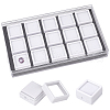 15Pcs Mini Square Acrylic Glass Window Boxes Sets CON-WH0088-43B-1