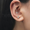 Brass Rhinestone Cuff Earrings WGB6093-10-1