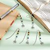 Chakra Theme Natural & Synthetic Gemstone Beads Bookmarks AJEW-AB00202-2