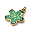 316 Surgical Stainless Steel Enamel Pendants STAS-K258-40C-G-2