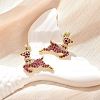 Horse Brass Micro Pave Cubic Zirconia Stud Earrings EJEW-M077-13G-4