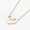 304 Stainless Steel Pendant Necklaces NJEW-L155-11-4