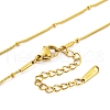 Ion Plating(IP) Initial Letter 304 Stainless Steel Pendant Necklaces NJEW-R265-05G-L-4