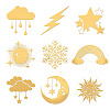 9Pcs 9 Styles Nickel Decoration Stickers DIY-WH0450-048-1