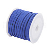 3x1.5mm Blue Flat Faux Suede Cord X-LW-R003-55-2