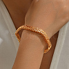 Middle Eastern Style Leaf Brass Bangles for Women QP3083-3