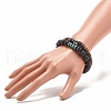 2Pcs 2 Style Natural Coconut & Gemstone Stretch Bracelets Set BJEW-JB07938-3