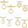 CHGCRAFT 8Sets 4 Style Brass Toggle Clasps KK-CA0001-55G-1