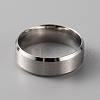 201 Stainless Steel Plain Band Ring for Men Women RJEW-WH0010-06H-MP-2