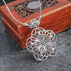 Mandala Flower Bohemian Style Alloy Pendant Necklaces FS-WG43472-01-5