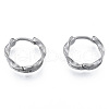 316 Surgical Stainless Steel Twist Hoop Earrings for Men Women EJEW-N052-09-1