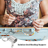 Unicraftale 6Pcs 201 Stainless Steel Mini Spring Bead Clamps for Beading Jewelry Making TOOL-UN0001-44-6