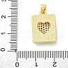 Brass Micro Pave Cubic Zirconia Pendants KK-S510-42G-02-3