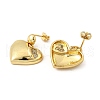 Rack Plating Brass Micro Pave Clear Cubic Zirconia Dangle Earrrings EJEW-L097-27G-2