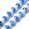 Handmade Evil Eye Lampwork Beads Strands LAMP-S069-01A-05-1