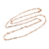 2mm Rack Plating Brass Figaro Chain Necklaces for Women Men MAK-L044-34RG-1