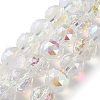 Transparent Electroplate Glass Beads Strands EGLA-N002-34E-H01-1