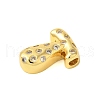 Rack Plating Brass Micro Pave Clear Cubic Zirconia Perdants KK-C067-11G-T-2
