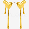 1 Pair Stylish Heart Tassel 304 Stainless Steel Stud Earrings for Women WI4512-2-1