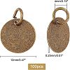 SUPERFINDINGS 100Pcs Brass Stamping Blank Tag Charms KK-FH0002-60AB-3