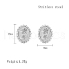Tarnish Resistant 304 Stainless Steel Stud Earrings for Women JR9486-2-2