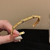 Alloy Rhinestone Cuff Bangles for Women BJEW-U039-01G-1