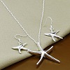 Starfish Alloy Dangle Earrings & Pendant Necklaces Sets FS-WGE4644-01-1