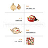 26Pcs 13 Styles Alloy Enamel Connector Charms ENAM-PJ0001-09-5