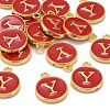 Golden Plated Alloy Enamel Charms ENAM-S118-03Y-4