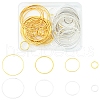 80Pcs 8 Style Brass Linking Rings KK-FS0001-15-1