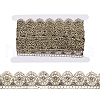 DICOSMETIC 5 Yards Polyester Wavy Flower Lace Trim OCOR-DC0001-15-1