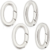 Beebeecraft 4Pcs Stainless Steel Spring Gate Rings STAS-BBC0005-74-1