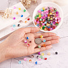 Two Tone Transparent Crackle Acrylic Beads CACR-TA0001-01-6