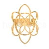 Hollow Flower 304 Stainless Steel Adjustable Rings for Women RJEW-N048-06G-2