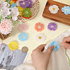 CHGCRAFT 32Pcs 8 Colors Handmade Fibre Knitting Ornament Accessories FIND-CA0009-67-3