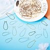 Brass Hoop Earrings Findings Kidney Ear Wires KK-TA0007-10-21