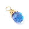 Electroplate Glass Pendants PALLOY-JF03958-01-4