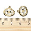 201 Stainless Steel Rhinestone Pendants STAS-V005-05G-04-3