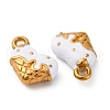 304 Stainless Steel Enamel Charms STAS-Q363-12D-G-2