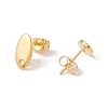 201 Stainless Steel Stud Earring Findings with Hole EJEW-A071-01A-G-2