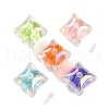 UV Plating Iridescent Transparent Acrylic Beads OACR-H112-09C-1