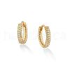 Brass Cubic Zirconia Hoop Earrings FS-WG6F7A1-07-1