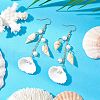 304 Stainless Steel Shell Shape Dangle Earrings EJEW-JE06382-02-1