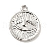 Non-Tarnish 304 Stainless Steel Pendants STAS-E176-15P-1