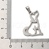 Non-Tarnish 304 Stainless Steel Pendants STAS-O005-15P-3