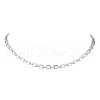 Brass Rectangle Link Chains Necklaces for Women NJEW-JN05145-02-2